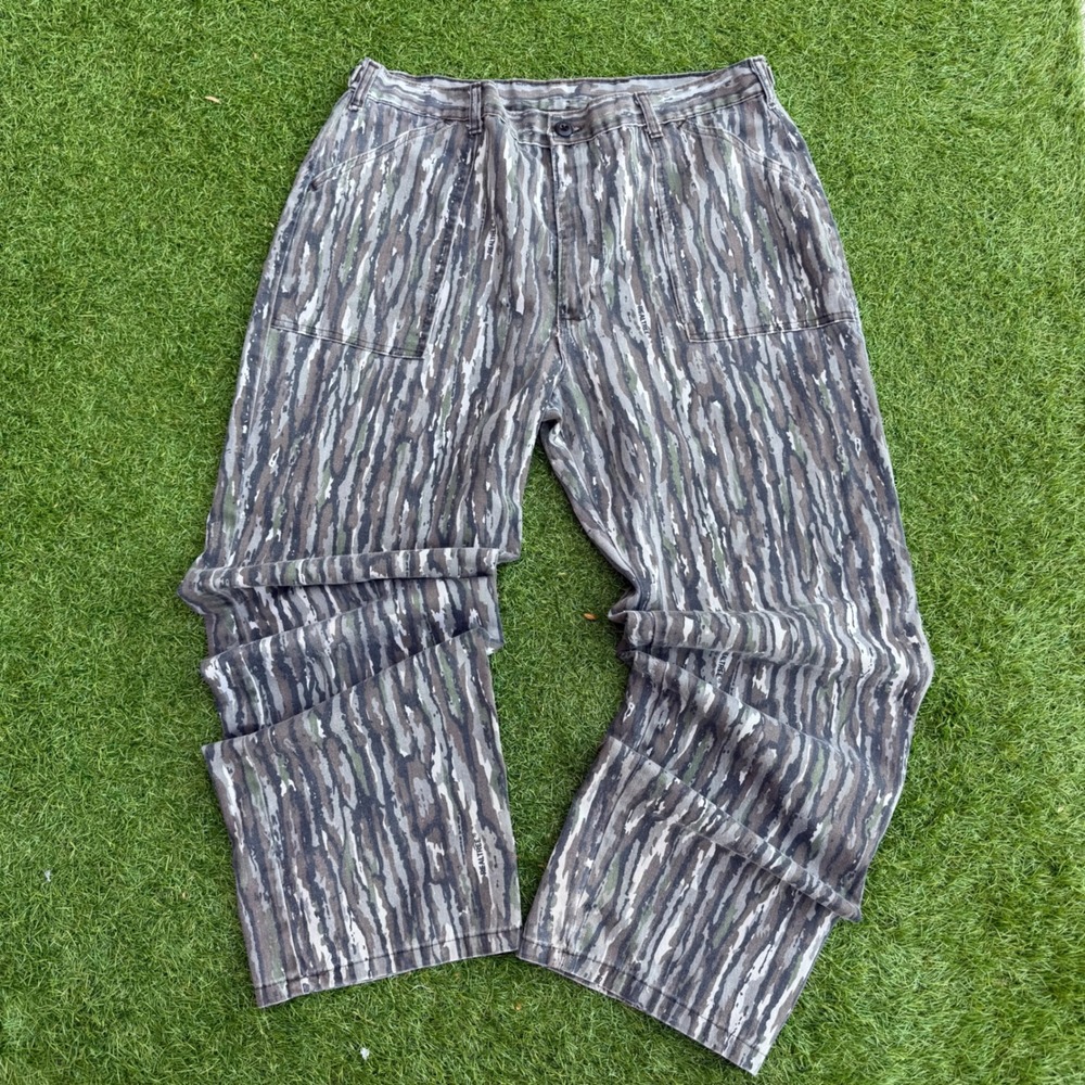 Vintage 90s Liberty Realtree Camo Pants Size 37x31 USA Tree Bark Cargo Gorpcore